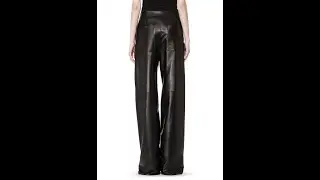 Wide Leg Leather Pants
