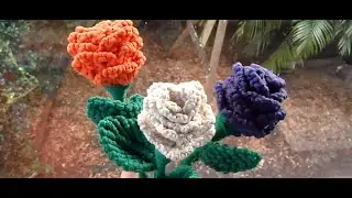 Macrame Rose with 16 pedals, step by step DIY handcrafted tutorials for Home Decor