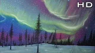 Cómo Dibujar y Pintar la Aurora Boreal al Pastel Paso a Paso - Northern Lights - Paisaje Tutorial