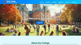 College Website Using HTML, CSS | Complete Website Design Tutorial From Scratch In Hindi