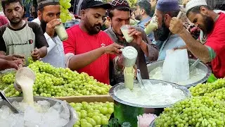 Original Grape🍇Juice Making | Cheapest Grape Milkshake of Karachi | Street Summer Drink of Pakistan