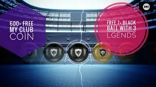 600+My Club Coin-PES 2019 Mobile- New account Pack opening, Got 7+ Black Ball