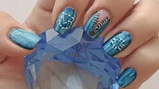How to: Denim Look Nail Art - Jean Nails on Short Nails