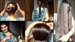 “Relaxing Scalp Massage ASMR 💆‍♀️ | Oiling + Sleek Bun & Braid”