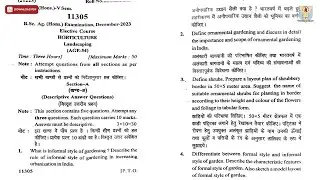 BSC 5TH SEM AG HORTICULTURE LANDSCAPING DEC 2023 | CCSU