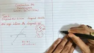 Parallelogram Construction for 8th and 9th Grades ICSE