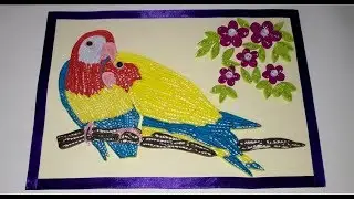 Paper Quilling Love Birds Wall Art