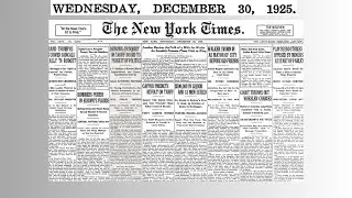 December 30th, 1925 | Hundreds Perish in Europe's Floods | 100 Years Ago Today