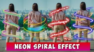 NEON SPIRAL Effect | Neon Spiral Effect Photo Editing | Neon Effect Photo Editing 