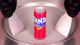 The 10 Minute ASMR Ice Cream Rolls Challenge with Fanta Mango & Dragonfruit