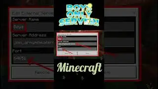 Minecraft ka best Boys only server ever! #minecraft#server#ip