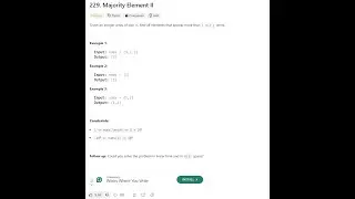 LeetCode 229: Majority Element II | Solution Explained |
