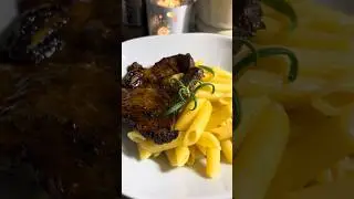 Delicious Pasta with Pan-Fried Pork Chops❤️ #homemade