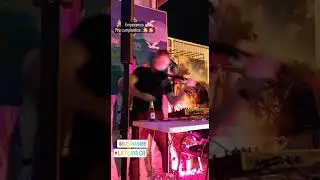 Philip D, DJ / Violinist from Belgium at Bar La Playa in Santa Ana, Costa Rica