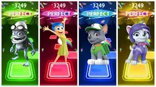 Crazy Frog 🆚 Inside out 2 - Anger 🆚  PAW Patrol - Chase 🆚 Rocky 🎶 Tiles Hop EDM Rush