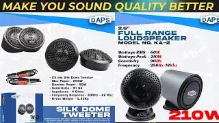 Unboxing DAPS tweeters/ how to improve sound quality of your car audio/ best after market tweeters