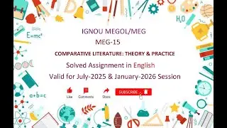 MEG 15 SOLVED ASSIGNMENT in English | MEG 15 Solved Assignment in English July-2025 & Jan-2026 | MEG