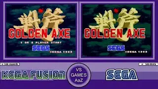 Golden Axe - Mega drive ( Hardware Original  VS Emulator)Graphics Comparison Side by side