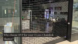 CL200 Chainlink Roller Shutters - open style security shutter - manual or electric