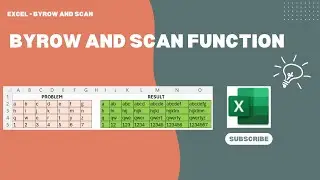BYROW and SCAN Function in Excel