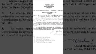 De-Registeration, Income Tax, Sales Tax, Accounts, Audit.