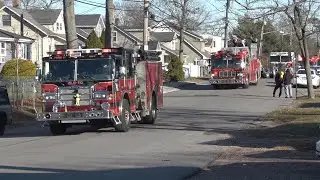 Islip, New York Fire Department Fire Truck Santa Run 12/20/25