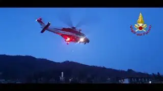 Cugliate Fabiasco, l'elicottero Drago in azione per soccorrere un quindicenne disperso nei boschi