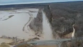 Huge flood in quiver river state park