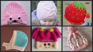 Hand knitted woolen baby cap design//woolen hat design for baby girl and boy 