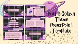 Purple Galaxy Theme PowerPoint Template Free🍑 || ppt#59✨