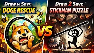 DRAW TO SAVE: DOGE RESCUE VS DRAW 2 SAVE: STICKMAN PUZZLE 🧩 | MOBILE GAMES| FULL GAMEPLAY
