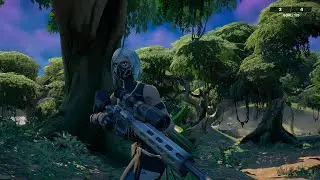 Fortnite PS5 Gameplay Hush skin And sniping