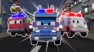 POLIZEIAUTO kommt zum RETTUNGSTEAM! | Notfallfahrzeuge f&uuml;r Kinder