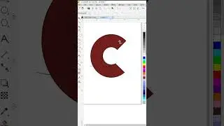 C letter Logo Design in CorelDraw🔥#shorts