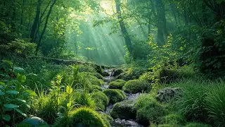 Gentle River Sounds with Birds Chirping, Blackbird and Nightingale Songs