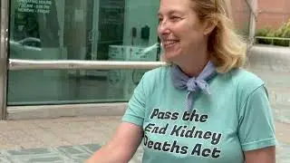 Handing out Flyers, Rep. Himes, End Kidney Deaths Act