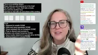 Co-working stream: Come get things done with me! (Part 1)
