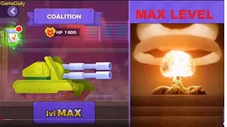 Game Tank Stars - N&acirc;ng cấp xe tăng Coalition max level. Chiến đấu loại bỏ c&aacute;c loại xe tăng kh&aacute;c.