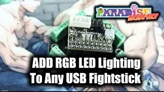 Easily add RGB LED Lighting to Any USB Fightstick - ParadiseArcadeShop.com Kaimana Breakout