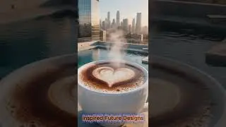 The Ultimate Future Hotel: Giant Cappuccino Pool with Skyline View ☕️🏙️