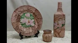 بواقي جلد طبيعي في طقم من اشغالي الفنية