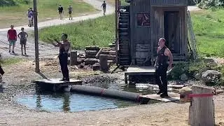 LUMBERJACK SHOW GROUSE MOUNTAIN VANCOUVER CANADA  SUMMER 2023