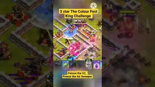 How to 3 Star Color Fest King Challenge #clashofclans #colorfest #painterking #king #challenge #cwl