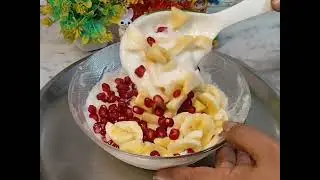 Make Fruit Cream at Home Without Whipped Cream | Simple& Tasty Dessert Creamy #viral #recipe #fruit 