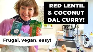 Red lentil and coconut dal curry! Frugal, easy peasy pantry meal!