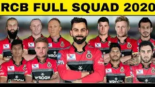 IPL 2020 : Royal Challengers Bangalore (RCB) Full Squad For IPL 2020