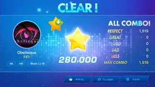 [O2Jam - Music & Game] ESTi x M2U - Obelisque | 4K HD 19 | Perfect Full Combo