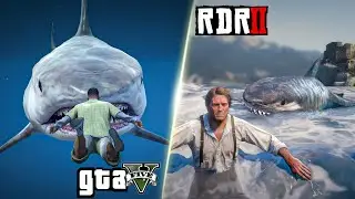 GTA 5 vs RDR2 - Shark Attacks, Explosions & Graphics Showdown!