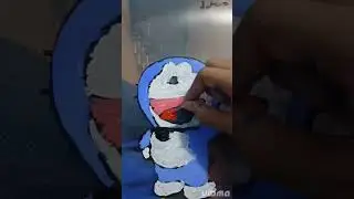 Doraemon glass painting #art