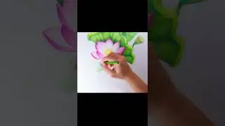 Cara menggambar Bunga Lotus dengan pensil warna